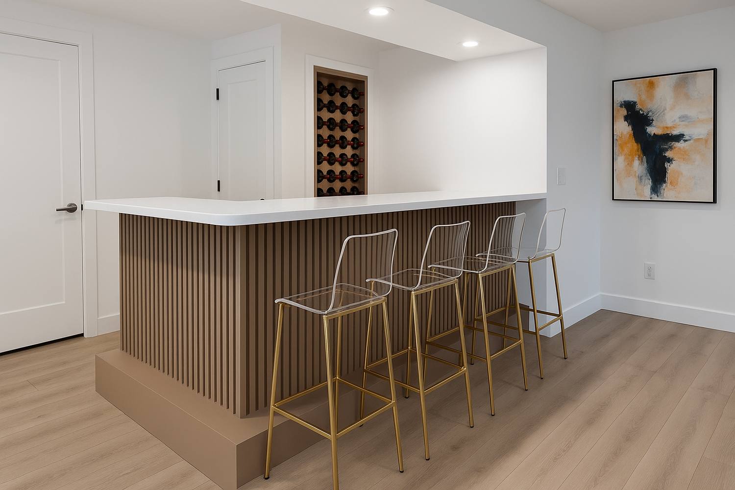 Lower-level wet bar